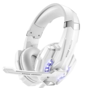 KOTION EACH G9000 3.5mm Gaming Headset with Microphone LED Light,Cable Length: About 2.2m(White)